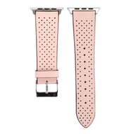 Dot Pattern Lederarmband - Rosa - Geeignet f&uuml;r Apple Watch 44mm / 45mm / 46mm / 49mm