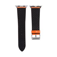 Dot Pattern Lederarmband - Orange - Geeignet f&uuml;r Apple Watch 44mm / 45mm / 46mm / 49mm