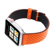 Dot Pattern Lederarmband - Orange - Geeignet f&uuml;r Apple Watch 44mm / 45mm / 46mm / 49mm