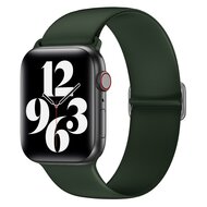 Elastisches Solo Loop Armband - Gr&uuml;n - Geeignet f&uuml;r Apple Watch 38mm / 40mm / 41mm / 42mm