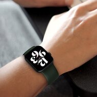 Elastisches Solo Loop Armband - Gr&uuml;n - Geeignet f&uuml;r Apple Watch 38mm / 40mm / 41mm / 42mm