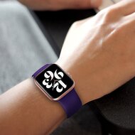 Elastisches Solo Loop Armband - Lila - Geeignet f&uuml;r Apple Watch 44mm / 45mm / 46mm / 49mm