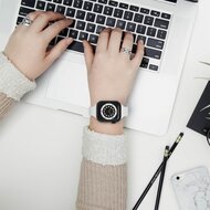 TPU Slim Fit Armband - Wei&szlig; - Geeignet f&uuml;r Apple Watch 38mm / 40mm / 41mm / 42mm