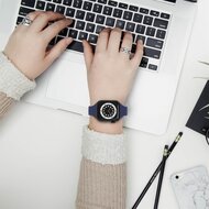 TPU Slim Fit Armband - Dunkelblau - Geeignet f&uuml;r Apple Watch 44mm / 45mm / 46mm / 49mm