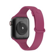 TPU Slim Fit Armband - Weinrot - Geeignet f&uuml;r Apple Watch 44mm / 45mm / 46mm / 49mm