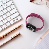 TPU Slim Fit Armband - Weinrot - Geeignet f&uuml;r Apple Watch 44mm / 45mm / 46mm / 49mm