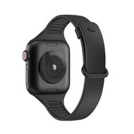 TPU Slim Fit Armband - Schwarz - Geeignet f&uuml;r Apple Watch 44mm / 45mm / 46mm / 49mm