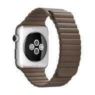 PU Leder Loop Armband - Braun - Geeignet f&uuml;r Apple Watch 38mm / 40mm / 41mm / 42mm
