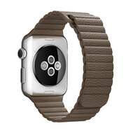 PU Leder Loop Armband - Braun - Geeignet f&uuml;r Apple Watch 44mm / 45mm / 46mm / 49mm