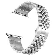 Metallgliederband - Silber - Geeignet f&uuml;r Apple Watch 38mm / 40mm / 41mm / 42mm