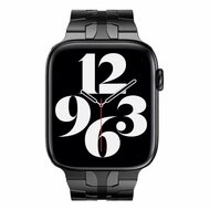 Stahlgliederarmband - Schwarz - Geeignet f&uuml;r Apple Watch 38mm / 40mm / 41mm / 42mm