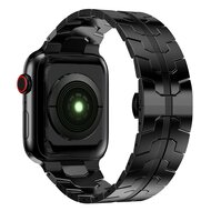 Stahlgliederarmband - Schwarz - Geeignet f&uuml;r Apple Watch 38mm / 40mm / 41mm / 42mm