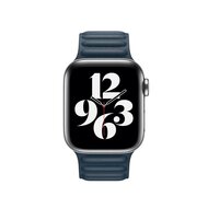 Leder Link Serie Armband - Blau - Geeignet f&uuml;r Apple Watch 38mm / 40mm / 41mm / 42mm