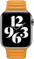 Leder Link Serie Armband - Gelb - Geeignet f&uuml;r Apple Watch 44mm / 45mm / 46mm / 49mm