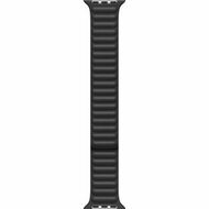Lederarmband der Link-Serie - Schwarz - Geeignet f&uuml;r Apple Watch 44mm / 45mm / 46mm / 49mm