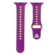 Sportarmband Combo Farben - Lila + Gelb - Geeignet f&uuml;r Apple Watch 38mm / 40mm / 41mm / 42mm