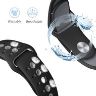 Sportarmband Farbkombination - Schwarz + Grau - Geeignet f&uuml;r Apple Watch 38mm / 40mm / 41mm / 42mm