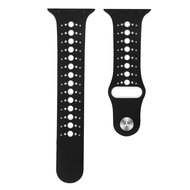 Sportarmband Farbkombination - Schwarz + Wei&szlig; - Geeignet f&uuml;r Apple Watch 38mm / 40mm / 41mm / 42mm