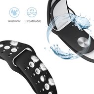 Sportarmband Farbkombination - Schwarz + Wei&szlig; - Geeignet f&uuml;r Apple Watch 38mm / 40mm / 41mm / 42mm