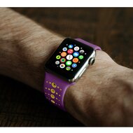 Sportarmband Farbkombination - Lila + Gelb - Geeignet f&uuml;r Apple Watch 44mm / 45mm / 46mm / 49mm