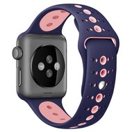 Sportarmband in Kombi-Farben - Lila + Rosa - Geeignet f&uuml;r Apple Watch 44mm / 45mm / 46mm / 49mm