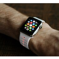 Sportarmband Farbkombination - Wei&szlig; + Pink - Geeignet f&uuml;r Apple Watch 44mm / 45mm / 46mm / 49mm