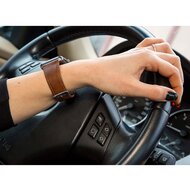 Retro-Lederarmband - Schwarz - Geeignet f&uuml;r Apple Watch 38mm / 40mm / 41mm / 42mm