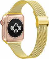 Milanaise Slim Fit Armband - Gold - Geeignet f&uuml;r Apple Watch 44mm / 45mm / 46mm / 49mm