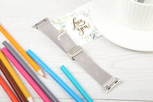 Milanaise-Armband mit faltbarem Magnetverschluss - Polarstern - Passend f&uuml;r Apple Watch 38mm / 40mm / 41mm / 42mm