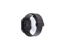 Milanaise-Armband mit faltbarem Magnetverschluss - Schwarz - Passend f&uuml;r Apple Watch 44mm / 45mm / 46mm / 49mm