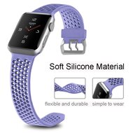 Armband mit L&ouml;chern - Lavendel - Geeignet f&uuml;r Apple Watch 38mm / 40mm / 41mm / 42mm