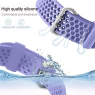 Armband mit L&ouml;chern - Lavendel - Geeignet f&uuml;r Apple Watch 44mm / 45mm / 46mm / 49mm