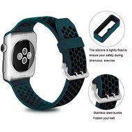 Armband mit L&ouml;chern - Gr&uuml;n - Geeignet f&uuml;r Apple Watch 44mm / 45mm / 46mm / 49mm