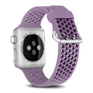 Armband mit L&ouml;chern - Hellviolett - Geeignet f&uuml;r Apple Watch 44mm / 45mm / 46mm / 49mm
