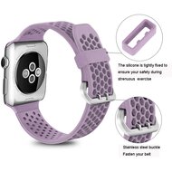 Armband mit L&ouml;chern - Hellviolett - Geeignet f&uuml;r Apple Watch 44mm / 45mm / 46mm / 49mm