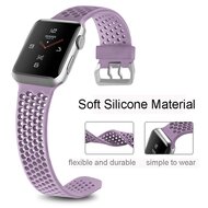 Armband mit L&ouml;chern - Hellviolett - Geeignet f&uuml;r Apple Watch 44mm / 45mm / 46mm / 49mm