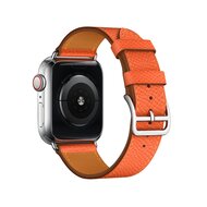 Lederarmband - Orange - Geeignet f&uuml;r Apple Watch 38mm / 40mm / 41mm / 42mm