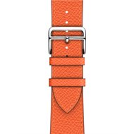 Lederarmband - Orange - Geeignet f&uuml;r Apple Watch 38mm / 40mm / 41mm / 42mm