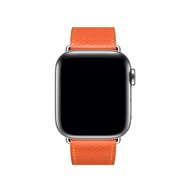 Lederarmband - Orange - Geeignet f&uuml;r Apple Watch 38mm / 40mm / 41mm / 42mm