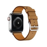Lederarmband - Hellbraun - Geeignet f&uuml;r Apple Watch 44mm / 45mm / 46mm / 49mm