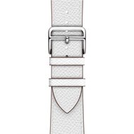 Lederarmband - Wei&szlig; - Geeignet f&uuml;r Apple Watch 44mm / 45mm / 46mm / 49mm