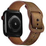 Lederband mit Doppelschlaufe - Melange braun - Passend f&uuml;r Apple Watch 44mm / 45mm / 46mm / 49mm