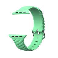 Silikonarmband &#039;Twist&#039; - Seegr&uuml;n - Geeignet f&uuml;r Apple Watch 38mm / 40mm / 41mm / 42mm