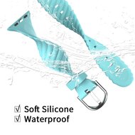 Silikonarmband &#039;Twist&#039; - Hellblau - Geeignet f&uuml;r Apple Watch 38mm / 40mm / 41mm / 42mm