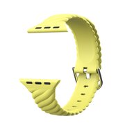Silikonarmband &#039;Twist&#039; - Gelb - Geeignet f&uuml;r Apple Watch 38mm / 40mm / 41mm / 42mm