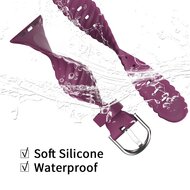 Silikon &#039;Twist&#039; Armband - Weinrot - Geeignet f&uuml;r Apple Watch 44mm / 45mm / 46mm / 49mm