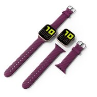 Silikon &#039;Twist&#039; Armband - Weinrot - Geeignet f&uuml;r Apple Watch 44mm / 45mm / 46mm / 49mm