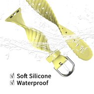 Silikonarmband &#039;Twist&#039; - Gelb - Geeignet f&uuml;r Apple Watch 44mm / 45mm / 46mm / 49mm