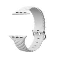 Silikonarmband &#039;Twist&#039; - Wei&szlig; - Geeignet f&uuml;r Apple Watch 44mm / 45mm / 46mm / 49mm
