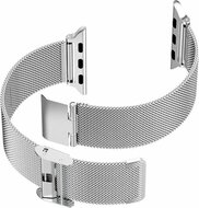Milanaise Loop Armband - Silber - Geeignet f&uuml;r Apple Watch 38mm / 40mm / 41mm / 42mm